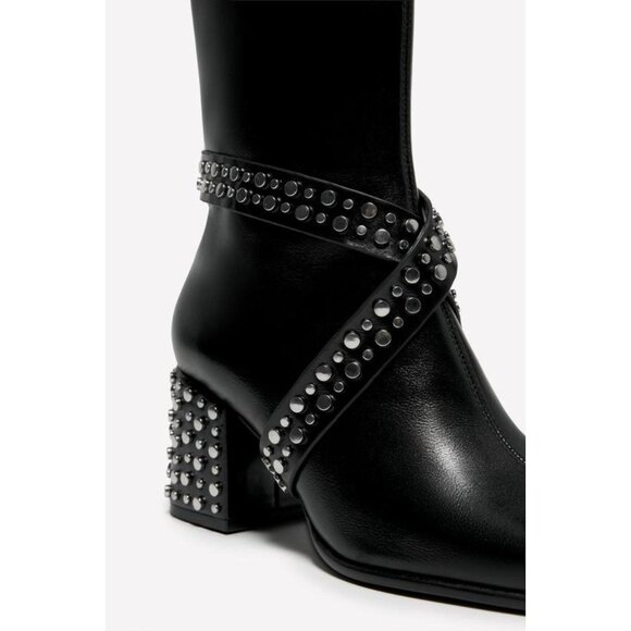 ZARA LEATHER STUDDED HEEL ANKLE BOOTS LUDOVIC DE SAINT SERNIN X ZARA - Picture 5 of 5